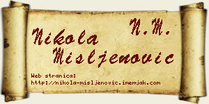 Nikola Mišljenović vizit kartica